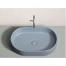 Умывальник CERAMICANOVA Element чаша накладная овальная (цвет Серо-Голубой Матовый) CN6048MHL
