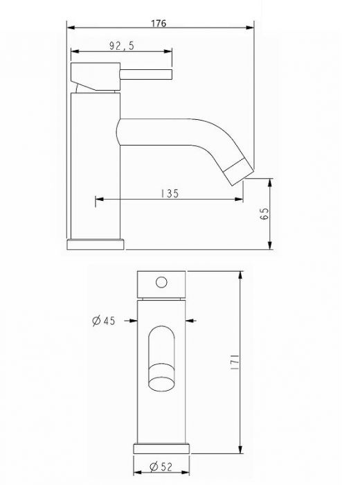 Смеситель для раковины Alfi LF602133 цвет Никель