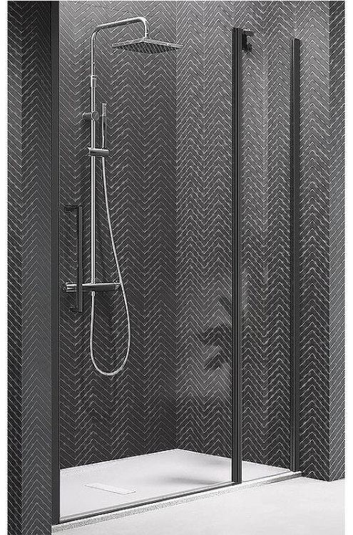 Душевая дверь Novellini Young 90 Y22P87-1H профиль Черный матовый стекло прозрачное