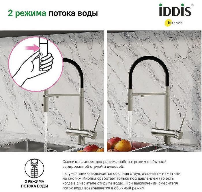 Смеситель для кухни Iddis Ace ACEBNFFi05 Сатин