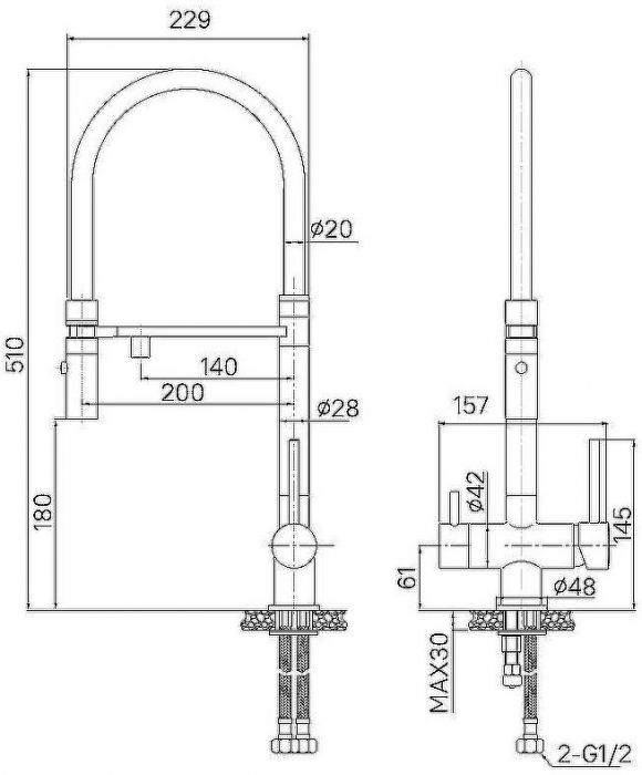 Смеситель для кухни Iddis Ace ACEBNFFi05 Сатин