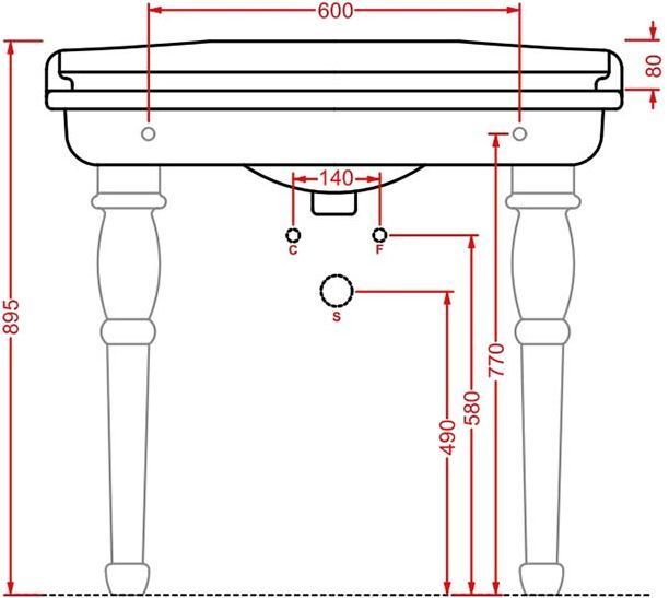 Консоль ARTCERAM Hermitage HEC003 01 00/ EE15 bi