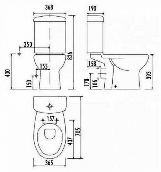 Унитаз биде Creavit Mercan MR310.00000 Белый матовый без бачка и сиденья