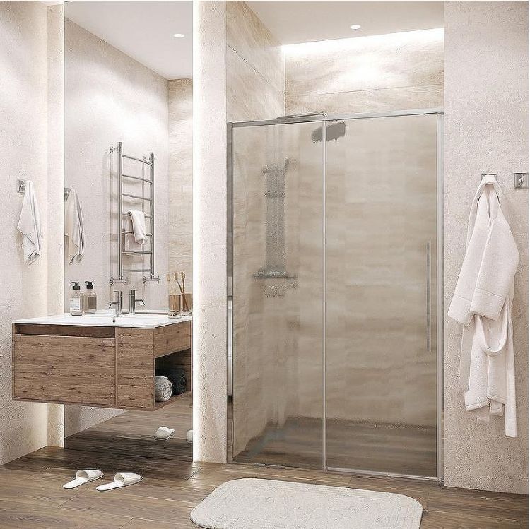 Душевая дверь Grossman Galaxy 130 100.K33.01.130.10.02 профиль Хром стекло шиншилла