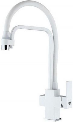 Смеситель для кухни ZorG Sanitary ZR 341-8 YF WHITE Белый
