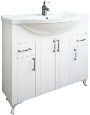 Тумба под раковину Sanflor Глория 105 С000005714 Белая матовая