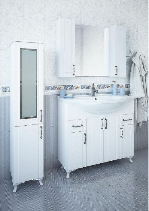 Тумба под раковину Sanflor Глория 105 С000005714 Белая матовая