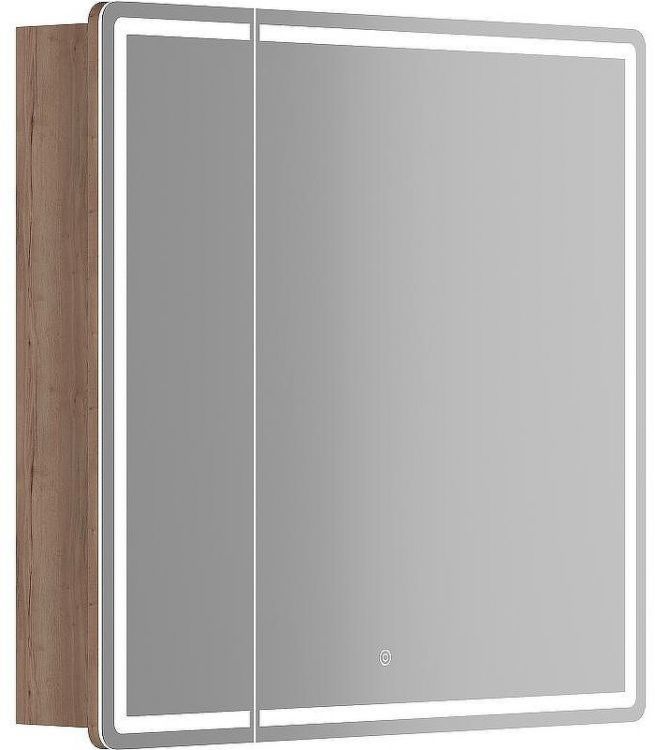 Зеркальный шкаф Sancos Mirror 80 MI80EG с подсветкой Дуб галифакс натуральный