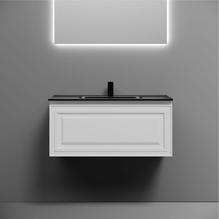 Тумба подвесная SANCOS Very 890х445х406, c одним ящиком оснащенным доводчиками, Bianco ,VR90W