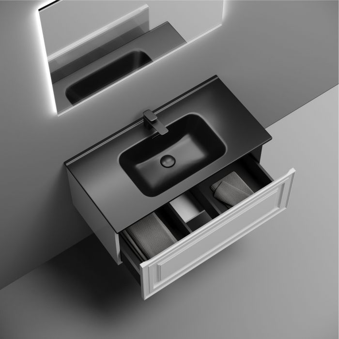 Тумба подвесная SANCOS Very 890х445х406, c одним ящиком оснащенным доводчиками, Bianco ,VR90W