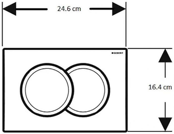 Инсталляция Geberit Delta 458.149.21.1 для унитаза с клавишей смыва Хром глянцевый