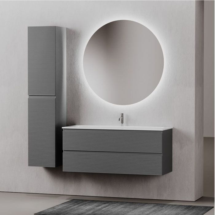 Тумба подвесная SANCOS под раковину Folk, Grey soft 1195х445х500, FL120GS