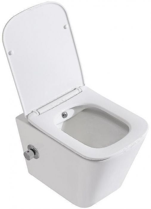 Унитаз биде BelBagno Due BB3103CHR-BS/SC подвесной с сиденьем Микролифт