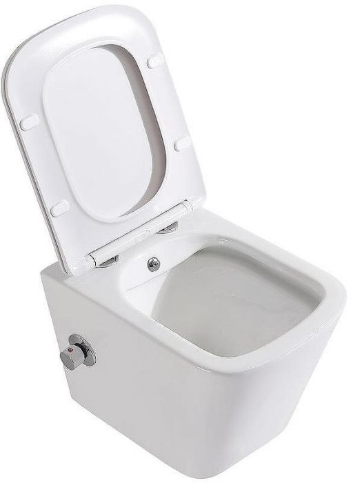 Унитаз биде BelBagno Due BB3103CHR-BS/SC подвесной с сиденьем Микролифт