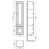 Шкаф-пенал SANCOS Very подвесной левый, Bianco 350х300х1600, PVR35LW