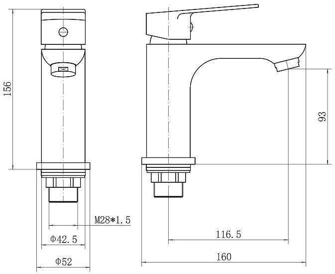 Смеситель для раковины Plstart PD10015 цвет Хром Смеситель для раковины Plstart PD10015 цвет Хром