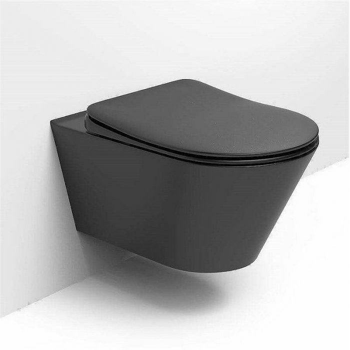 Унитаз Creto Logan L3 1003-002-L3BlMat подвесной Черный матовый без сиденья