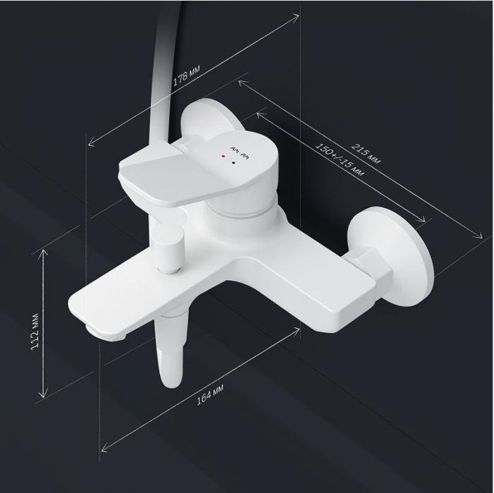 Смеситель для ванны AM.PM X-Joy F85A10033 Белый