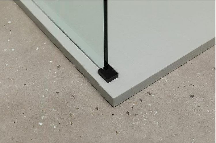 Душевая перегородка Allen Brau Infinity 1 80 3.21003.BBA профиль Черный браш стекло прозрачное