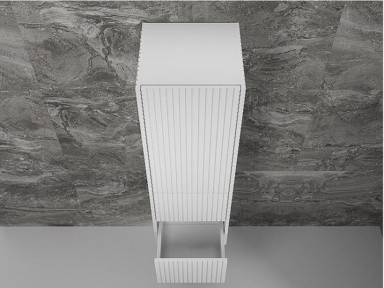 Шкаф пенал Style Line Стокгольм 36 ЛС-00002316 подвесной Белый рифленый софт