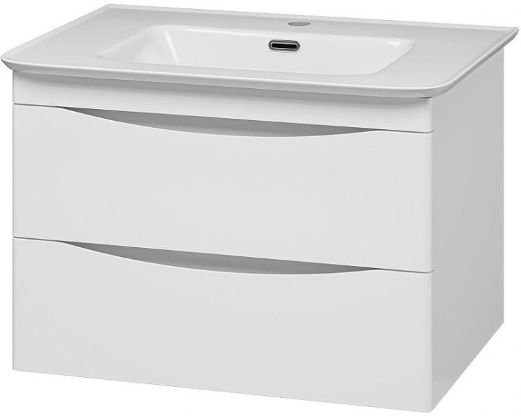 Тумба с раковиной Misty Мираж 70 УТ000025393 подвесная Белая