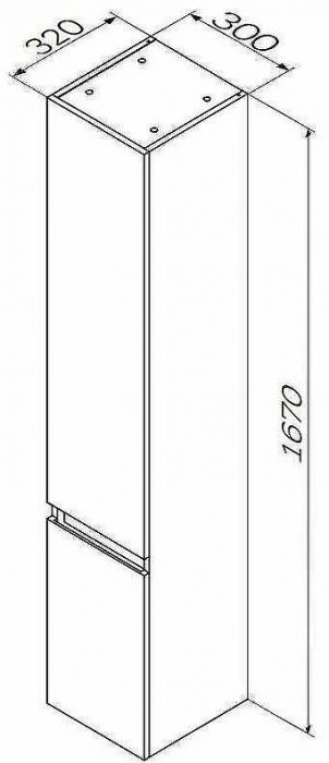 Шкаф пенал AM.PM X-Joy 30 M85ACHR0306WG подвесной Белый глянец Светлое дерево