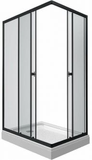 Душевой уголок Triton Вента-Блэк 120х80 Щ0000054464 профиль Черный стекло прозрачное