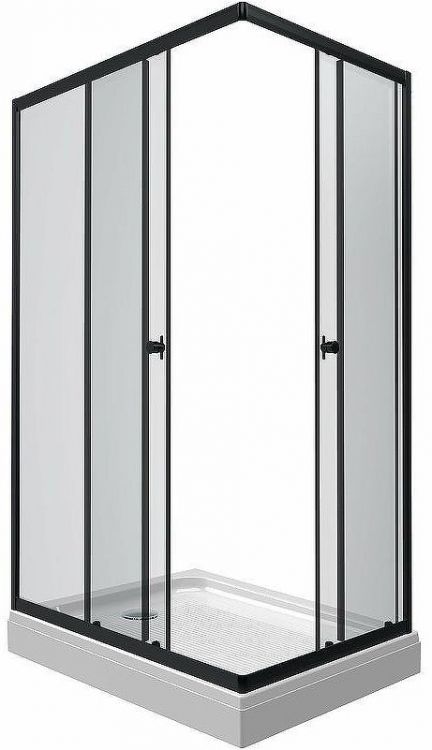 Душевой уголок Triton Вента-Блэк 120х80 Щ0000054464 профиль Черный стекло прозрачное
