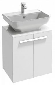 Тумба под раковину 55 см Jacob Delafon Struktura EB1386-N18 белый блестящий