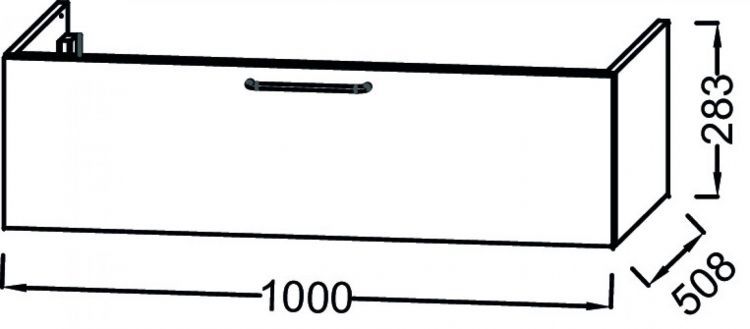 Тумба для комплекта 100 см Jacob Delafon Odeon Rive Gauche EB2516-R5-M67, темно-синий матовый