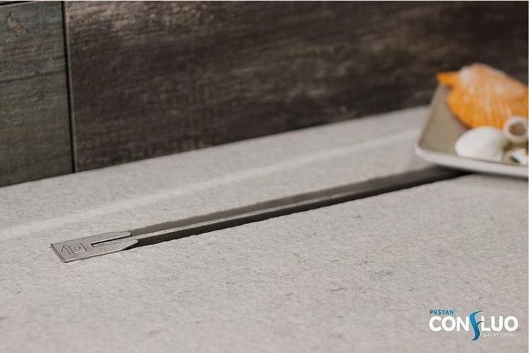 Душевой лоток Pestan Confluo Slim Line 850+ 13100029 с решеткой Хром матовый