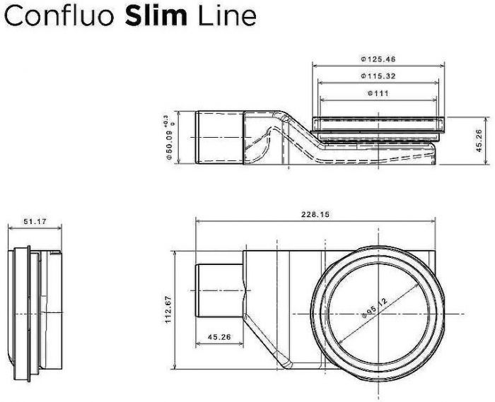 Душевой лоток Pestan Confluo Slim Line 850+ 13100029 с решеткой Хром матовый