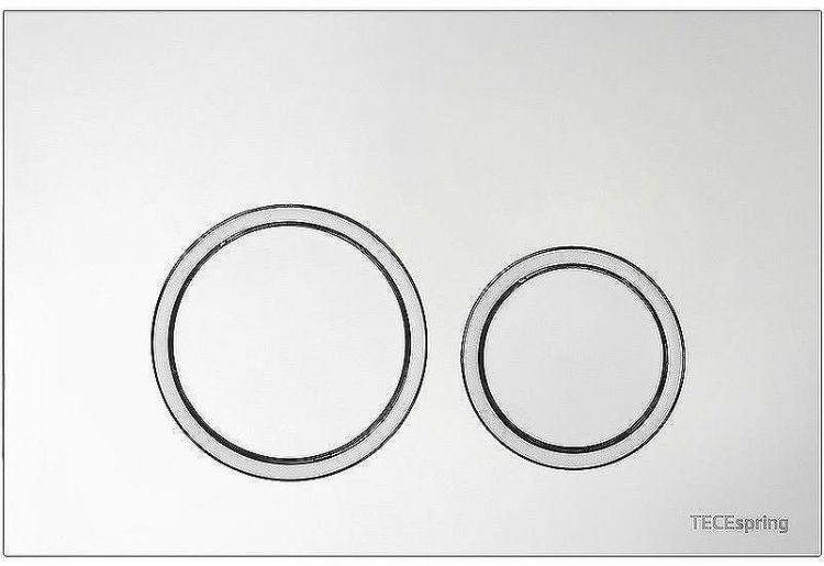 Комплект унитаза биде Tece Spring S 955799 с инсталляцией с сиденьем Микролифт и клавишей смыва Хром глянцевый