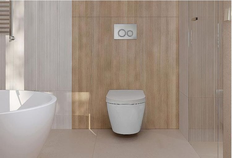 Комплект унитаза биде Tece Spring S 955799 с инсталляцией с сиденьем Микролифт и клавишей смыва Хром глянцевый