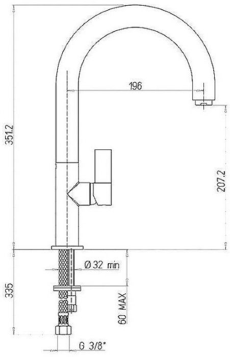 Смеситель для кухни Paini Cox 78CR572PSALMKM Хром