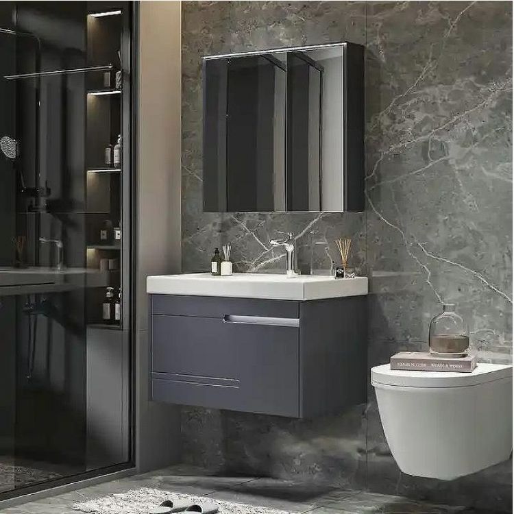 Комплект мебели для ванной Ceruttispa Oglio 70 10029 подвесной Темно-серый Комплект мебели для ванной Ceruttispa Oglio 70 10029 подвесной Темно-серый