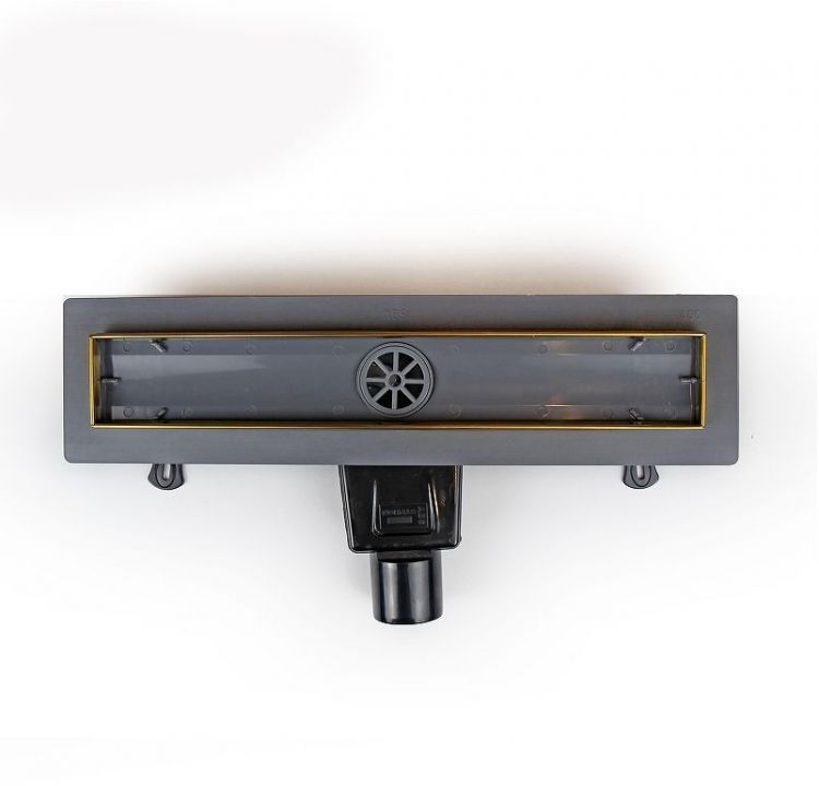 Душевой лоток RGW Drain Leo-30Gb-40 60213040-06 с решеткой Золото брашированное