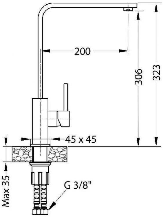 Смеситель для кухни Alveus Genesis Jenny Brs 1129066 Брашированная сталь