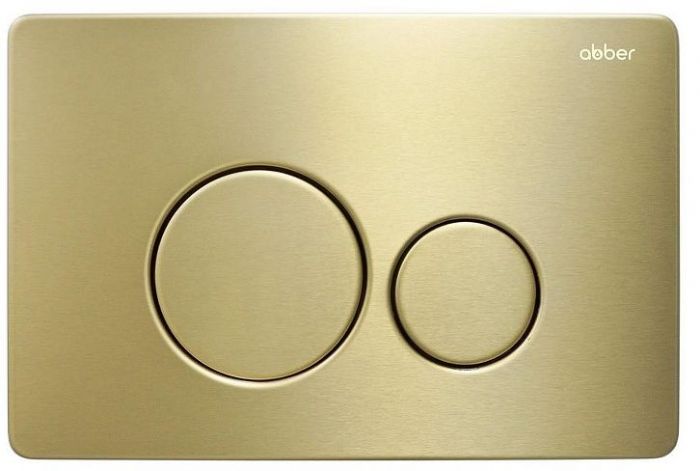 Комплект унитаза Abber Rechteck AC1201MB-AC0105-AC0121MMG с сиденьем Микролифт и клавишей смыва цвет Золото матовое