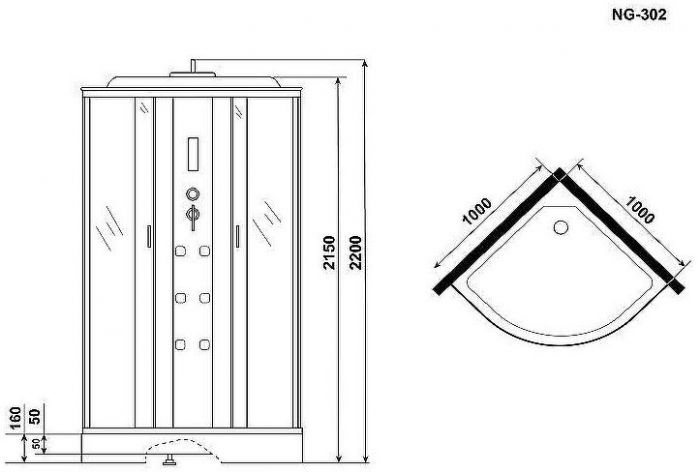 Душевая кабина Niagara Ultra 100x100 NG-302-01 с гидромассажем