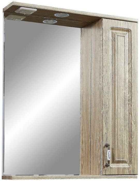 Зеркало со шкафом Stella Polar Кармела 65/С SP-00000181 с подсветкой Карпатская ель