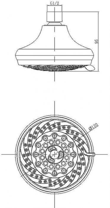 Верхний душ Lemark LM8042C Хром