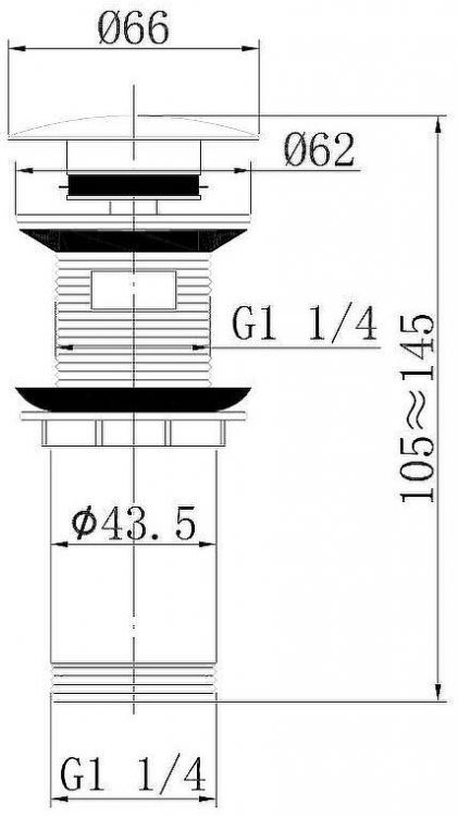 Донный клапан Abber AF0010MRG click-clack Розовое золото матовое