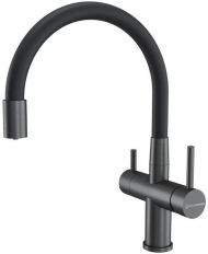 Смеситель для кухни KUCHENSTERN WURM-FE 750GM80 цвет Вороненая сталь