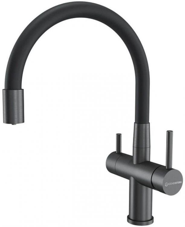 Смеситель для кухни KUCHENSTERN WURM-FE 750GM80 цвет Вороненая сталь