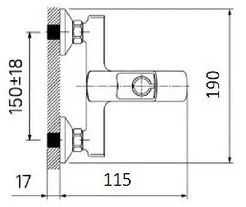 Смеситель для ванны Wisent W30139 цвет Хром