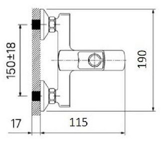 Смеситель для ванны Wisent W30139 цвет Хром
