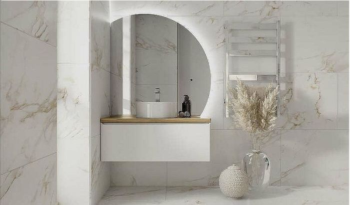 Зеркало Jorno Solis New 106 SolN.02.106/W/JR с подсветкой с бесконтактным выключателем