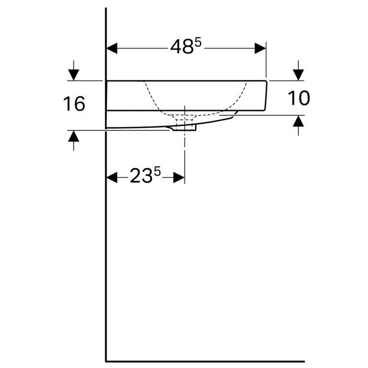 Раковина Geberit iCon, 124090000