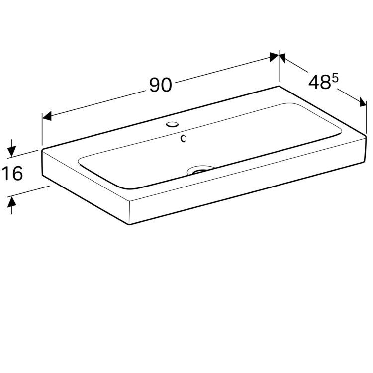 Раковина Geberit iCon, 124090000